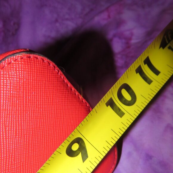 Steve Madden Girl Vibrant Red Vegan Leather Gold Studded Crossbody Bag NWOT - Picture 8 of 9